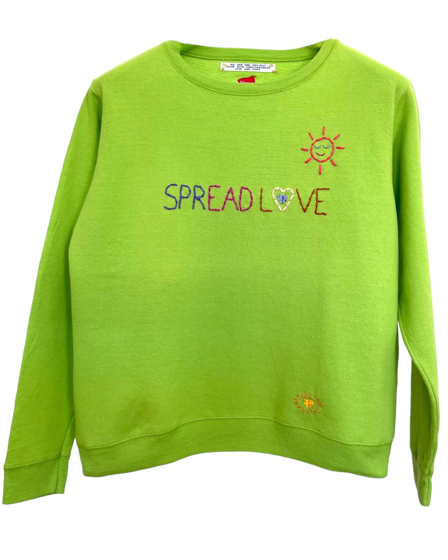 Sweat Vintage Brodé Mantra "Spread Love" M