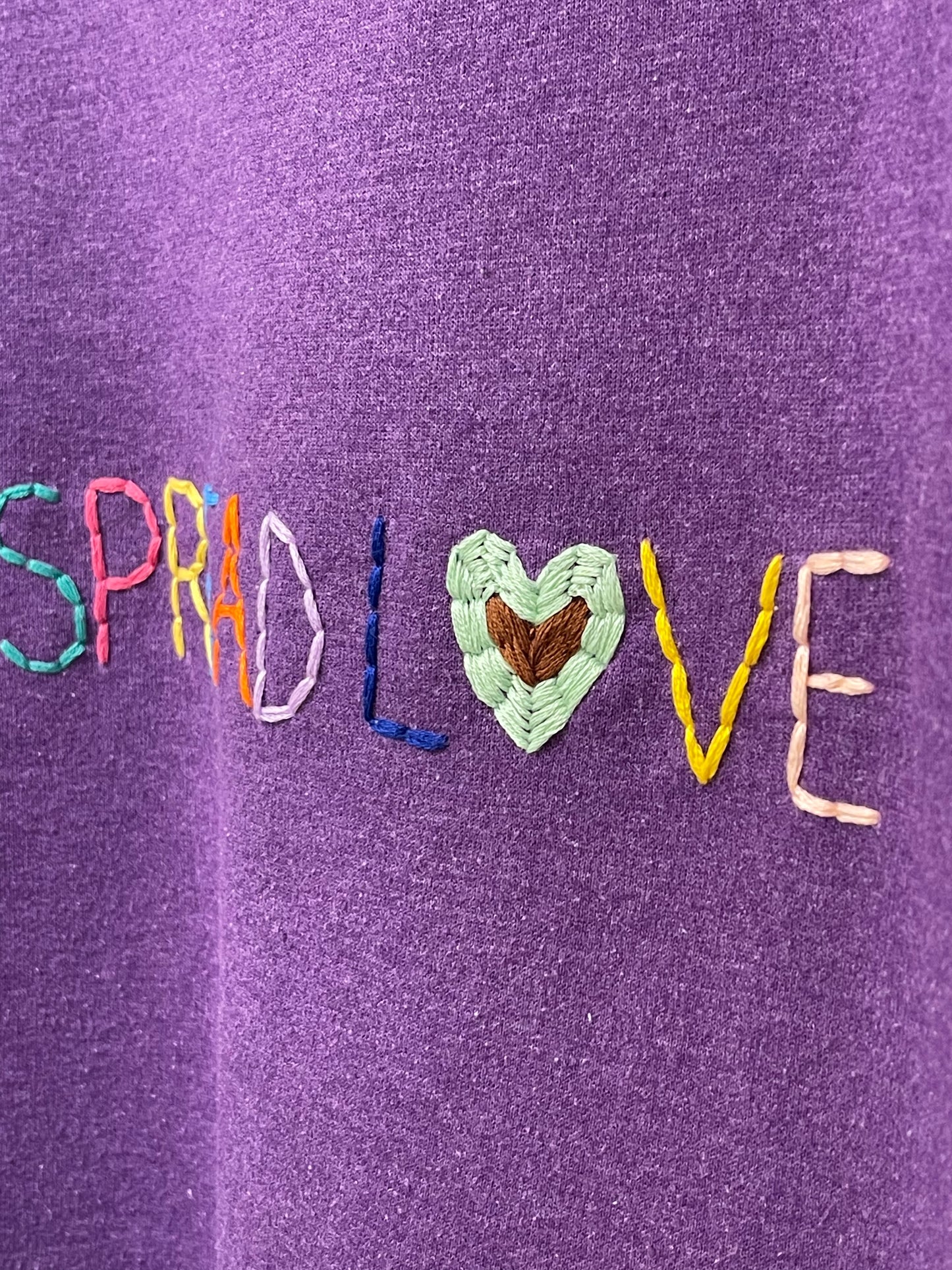 Sweat Vintage Brodé Mantra "Spread Love" M