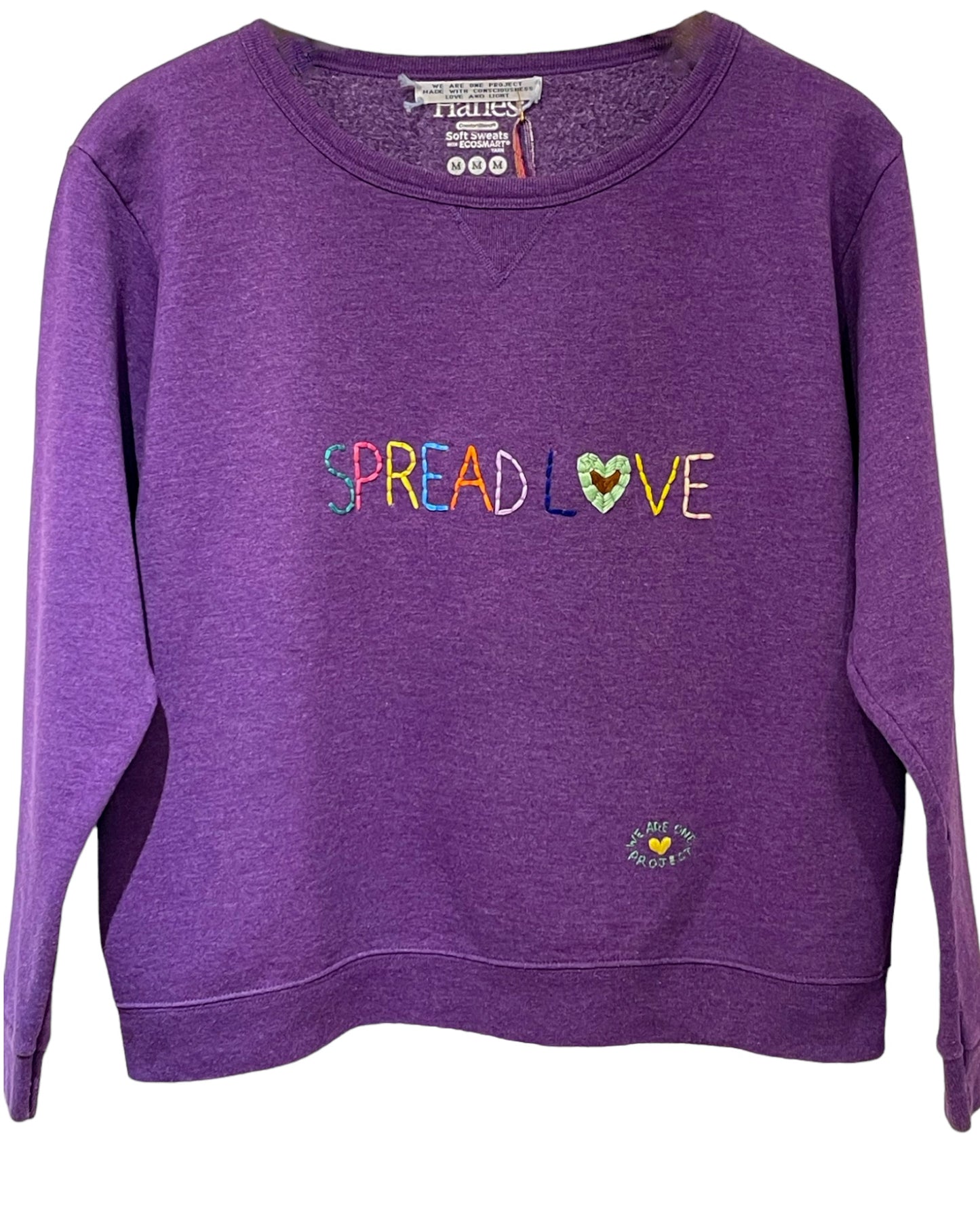 Sweat Vintage Brodé Mantra "Spread Love" M