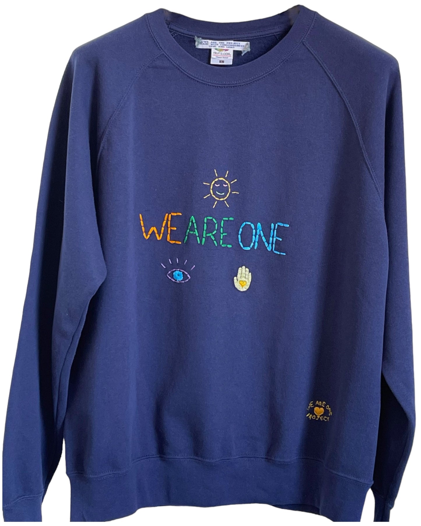 Sweat Vintage Brodé Mantra "WeAreOne" L