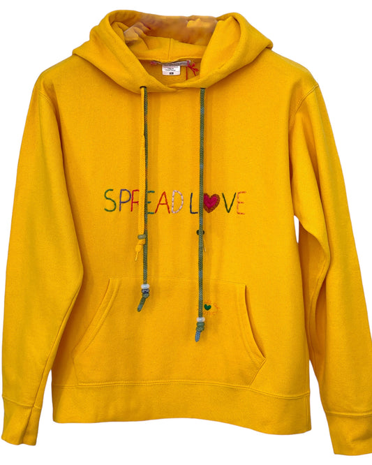 Hoodie Vintage Brodé Mantra "Spread Love" M