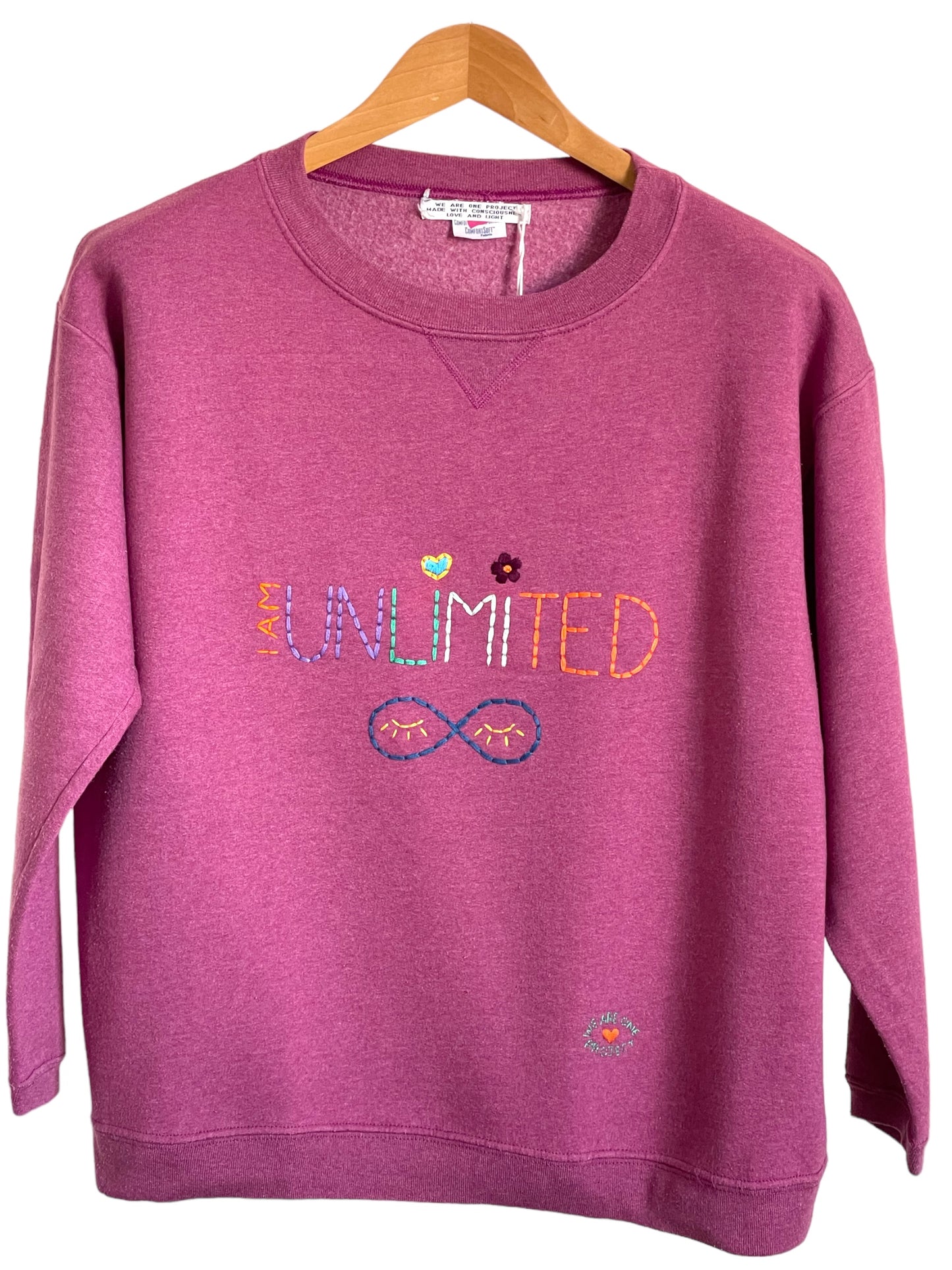 Sweat Vintage Brodé Mantra "I'mUnlimited" M/L