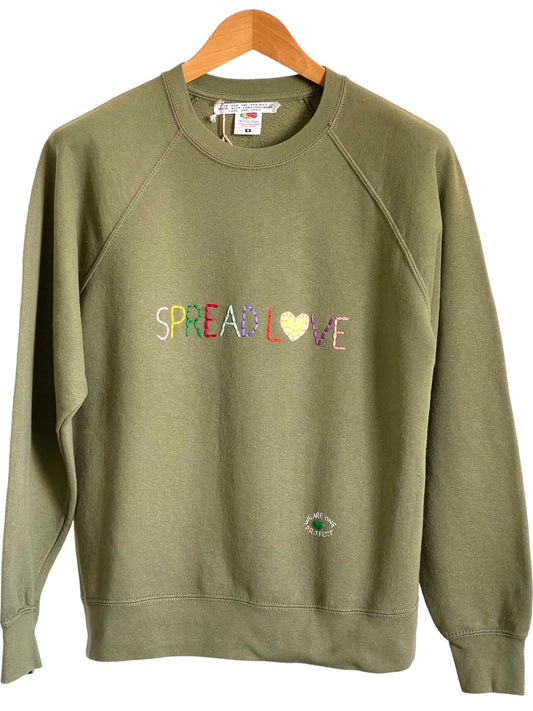 Sweat Vintage Brodé Mantra "Spread Love"