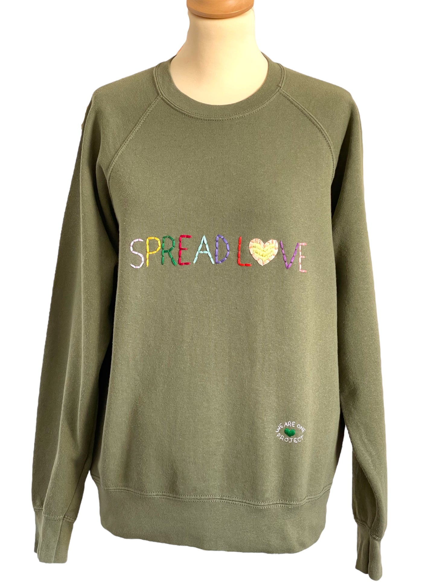 Sweat Vintage Brodé Mantra "Spread Love"