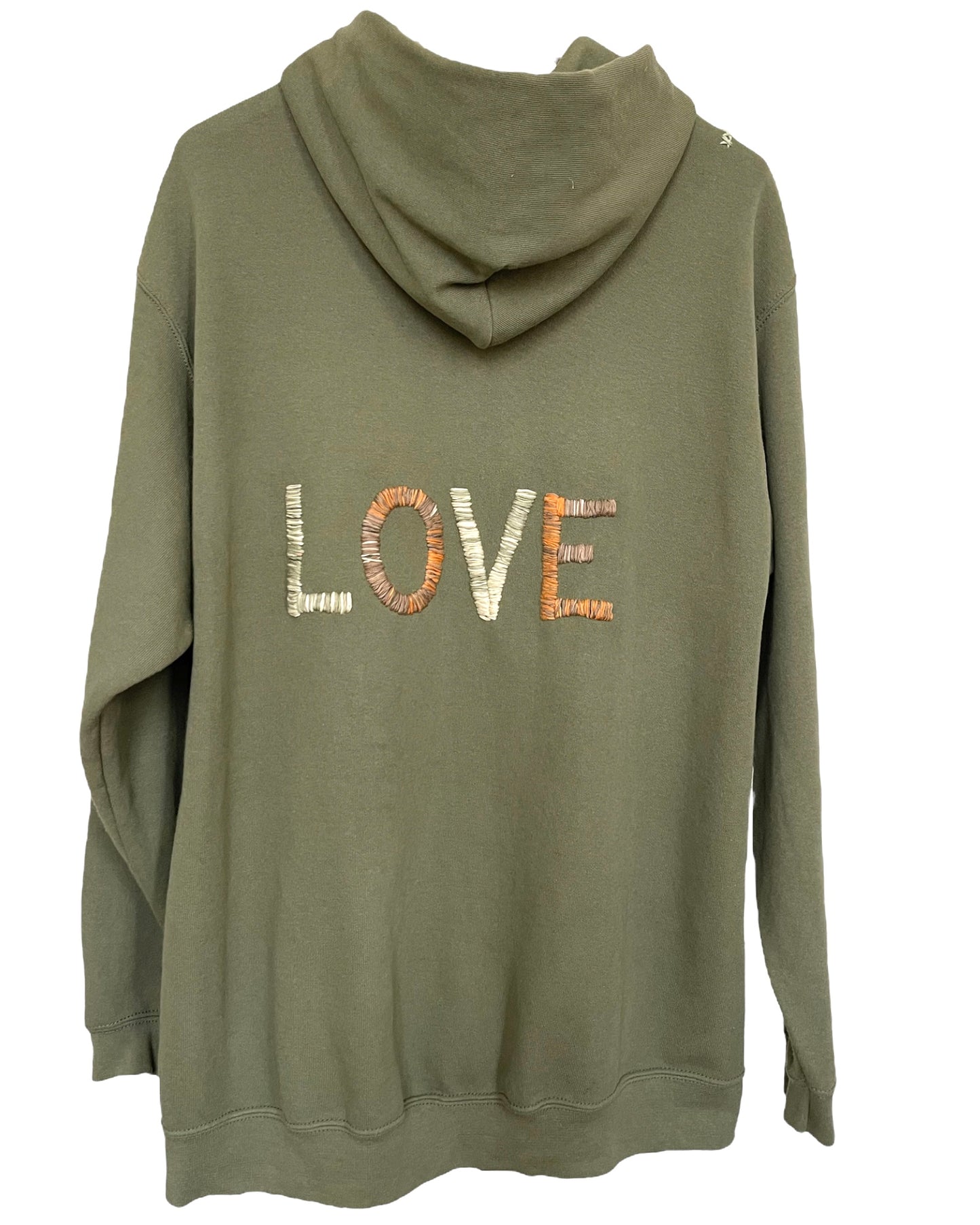 Hoodie Zippé  Oversize Vintage Brodé BIG LOVE XXL