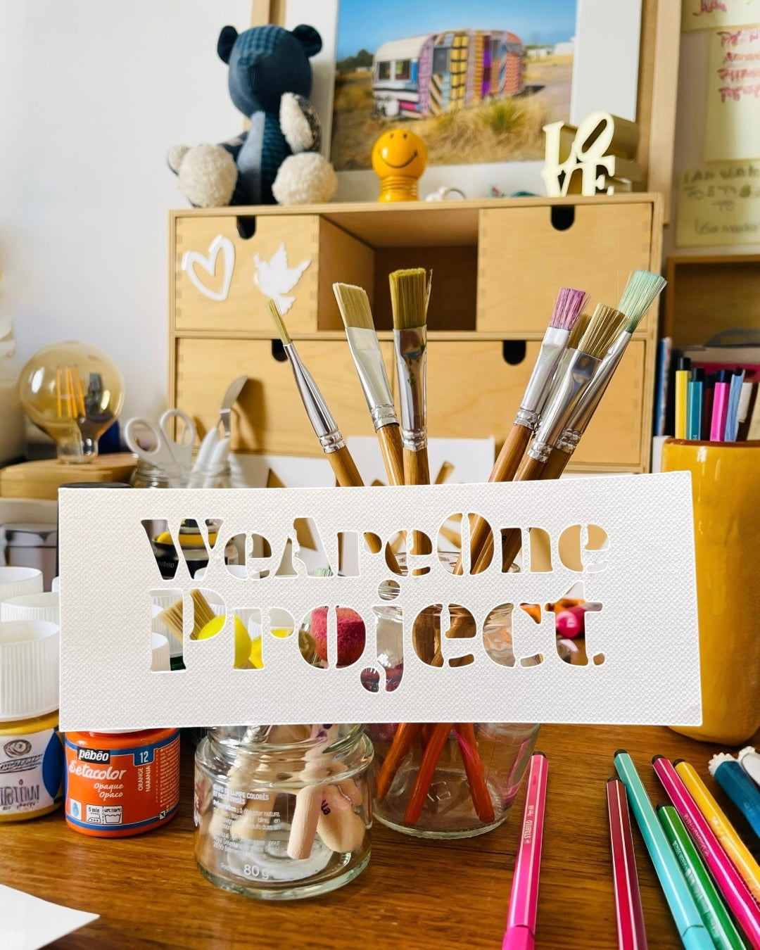 pochoir créé exclusif sur vetements vintage