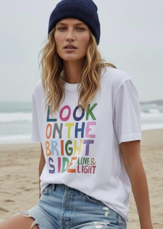 tee shirt coton look on the bright side